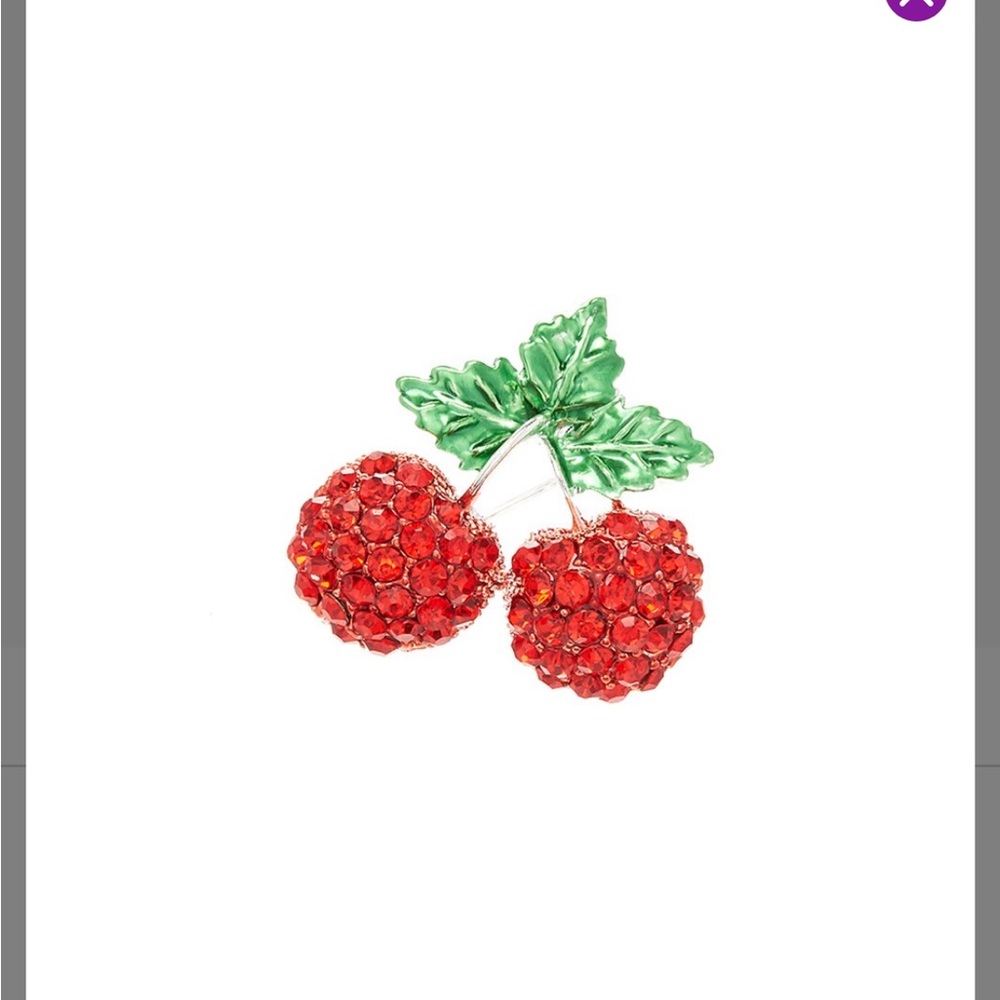 Red & Green Rhinestone
Cherry Brooch - Picture 1 of 1